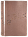 NLT Thrive Devotional Bible for Women with Rose Metallic Cover and Journaling Space