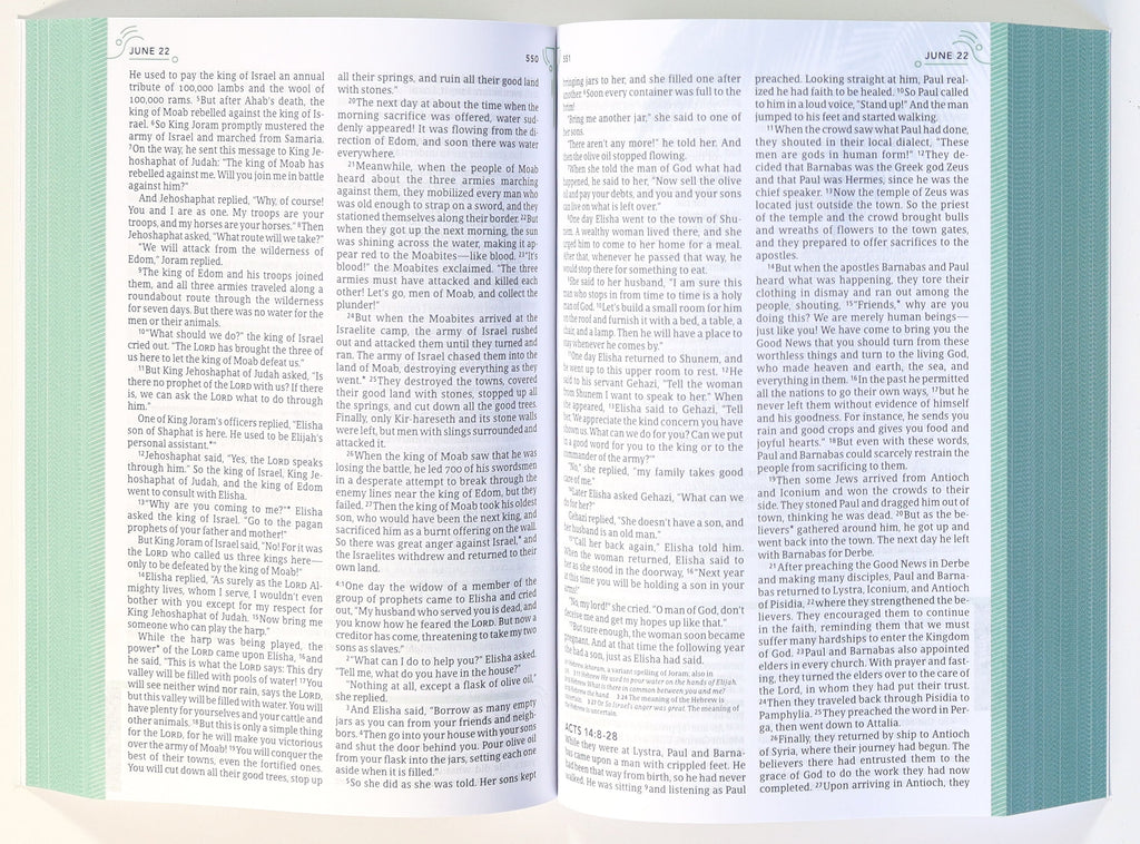 NLT One Year Bible For Women, daily scripture devotionals