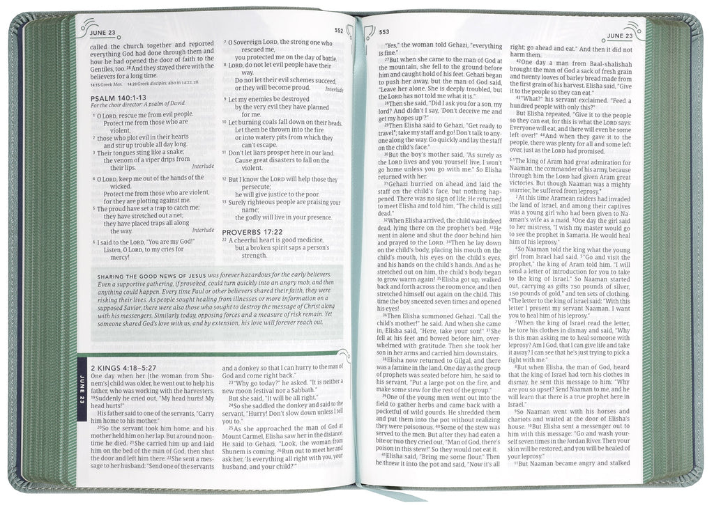NLT The One Year Bible for Women, Birdsong Teal