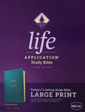 NKJV Life Application Study Bible 3rd Edition Large Print Teal Blue Bible with Red Letter Edition