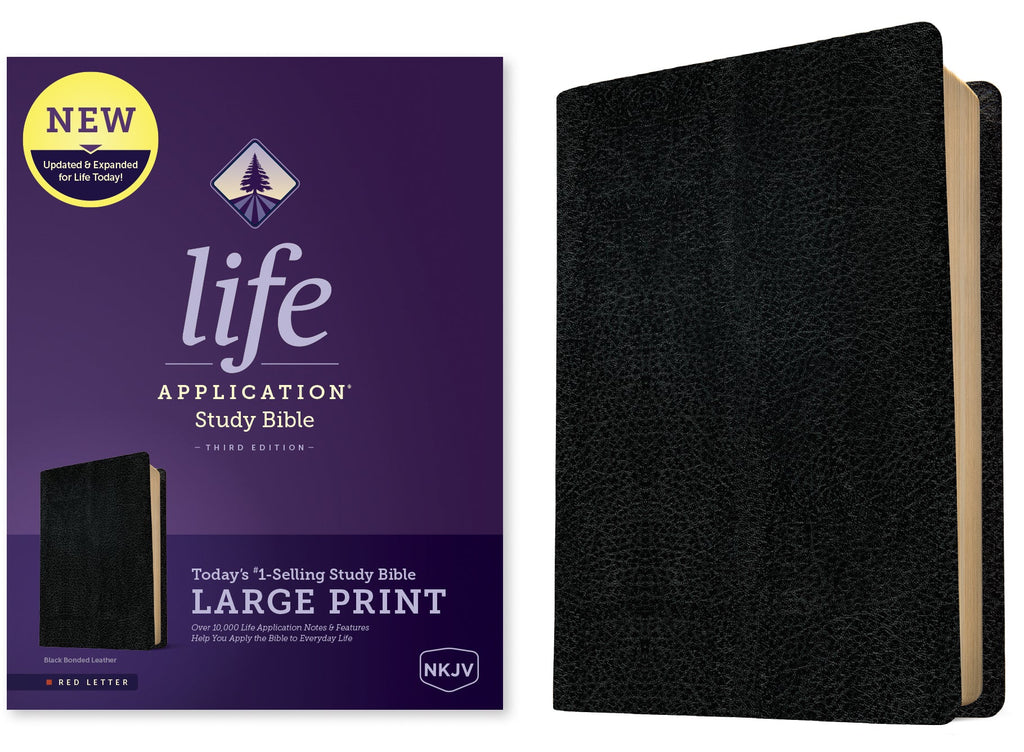 NKJV Life Application Study Bible 3rd Edition Large Print Black Red Letter Bible