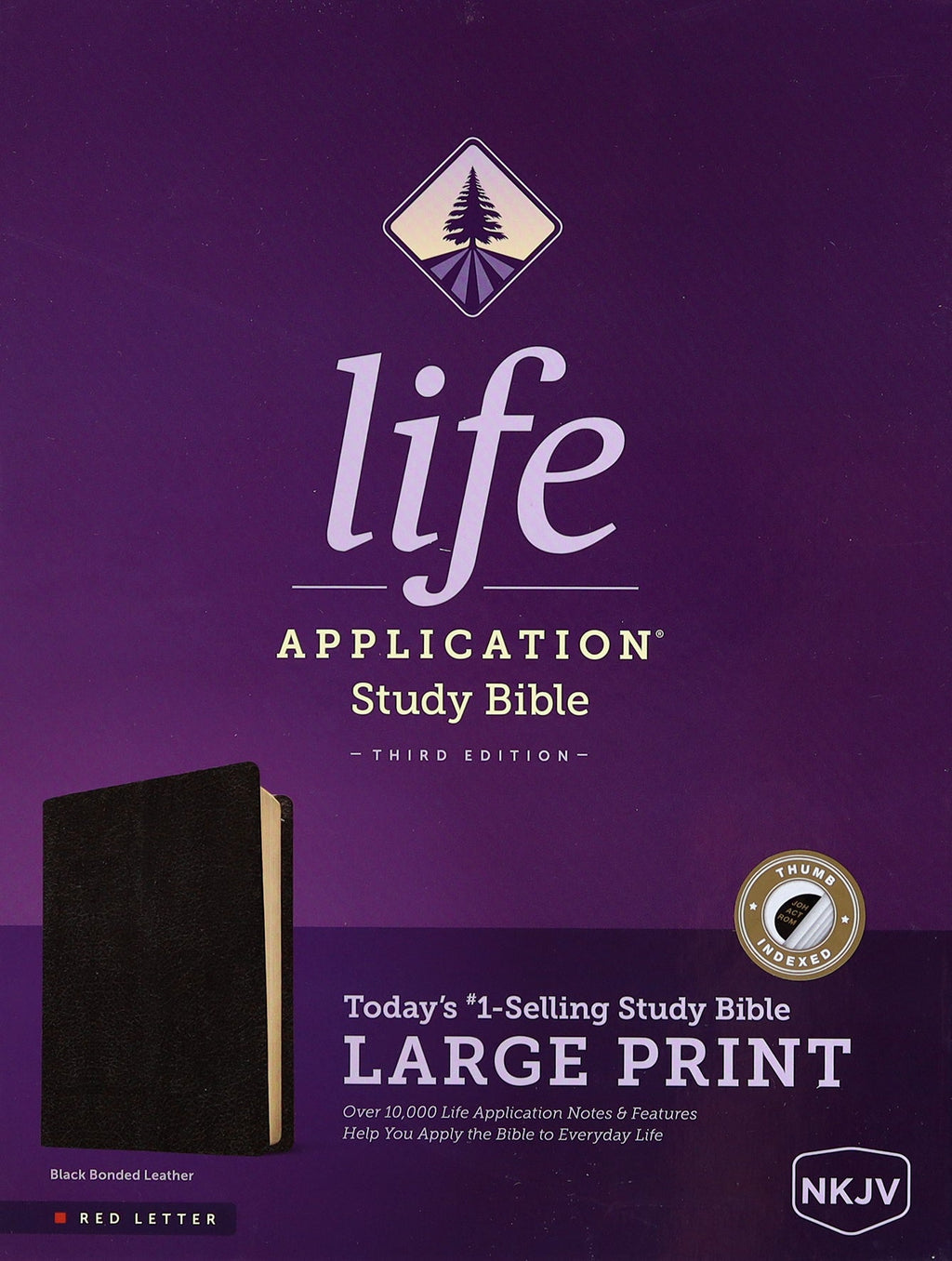 NKJV Study Bible Large Print Black Indexed with Red Letter Edition