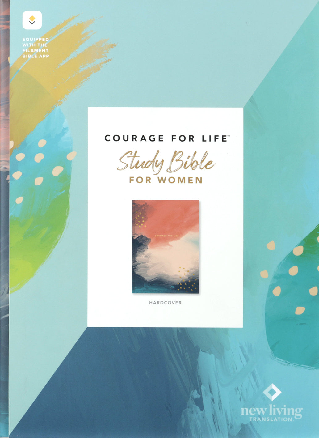 NLT Courage For Life Study Bible for Women Filament-Enabled Edition, a study Bible for women with inspirational content.