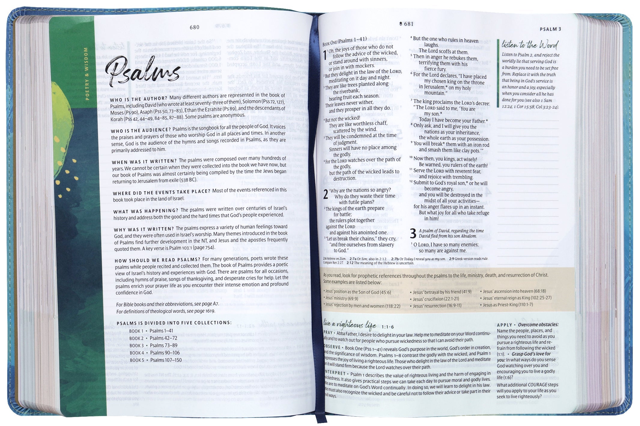 NLT Courage For Life Study Bible for Women on a shelf with other books