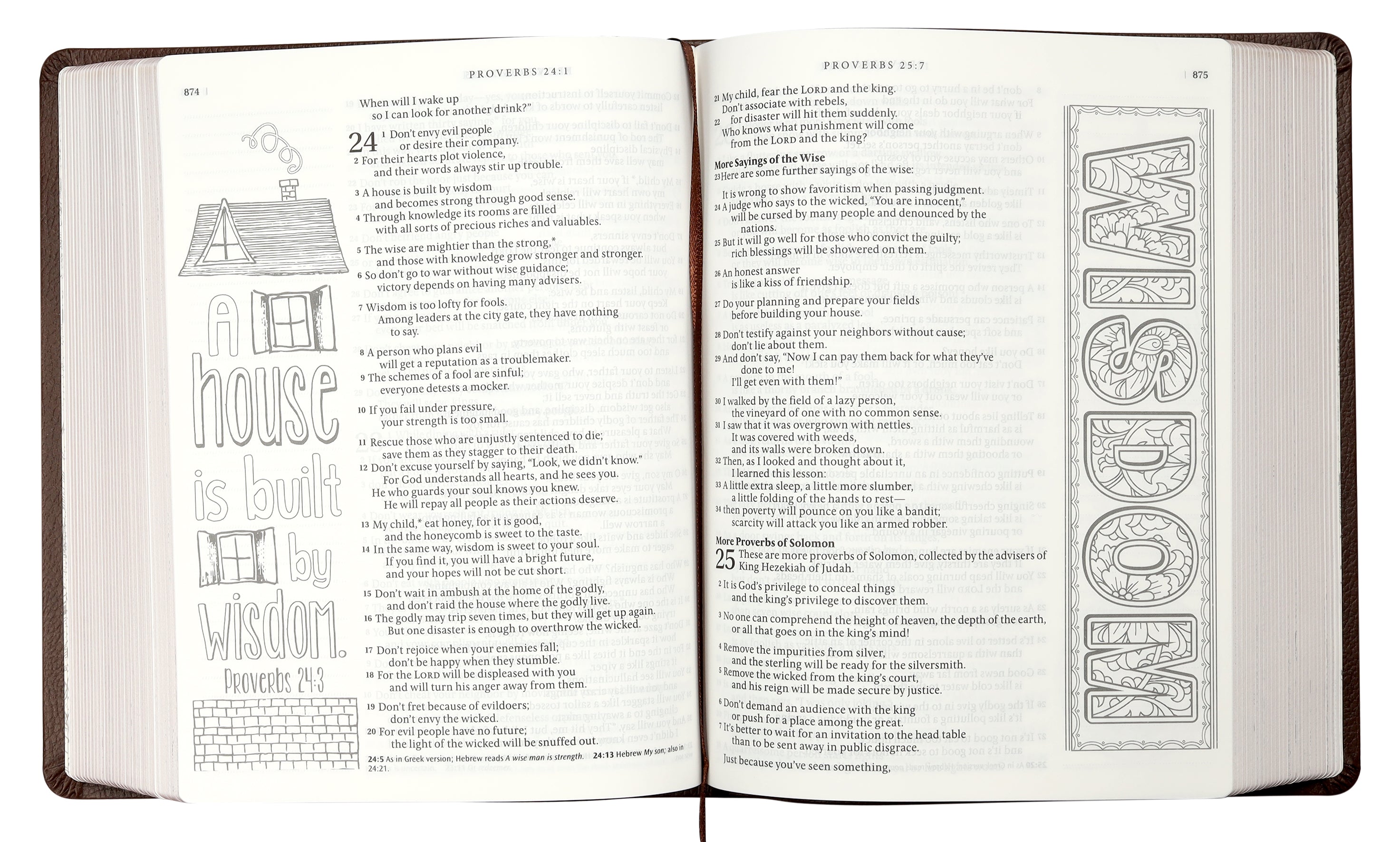 High quality dark brown leather NLT Inspire Catholic Bible for Catholics seeking spiritual guidance