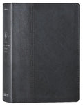 Black leather-bound Red Letter Edition NLT Life Application Study Bible