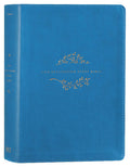 New Living Translation Bible Study Bible with teal blue cover and red letter edition