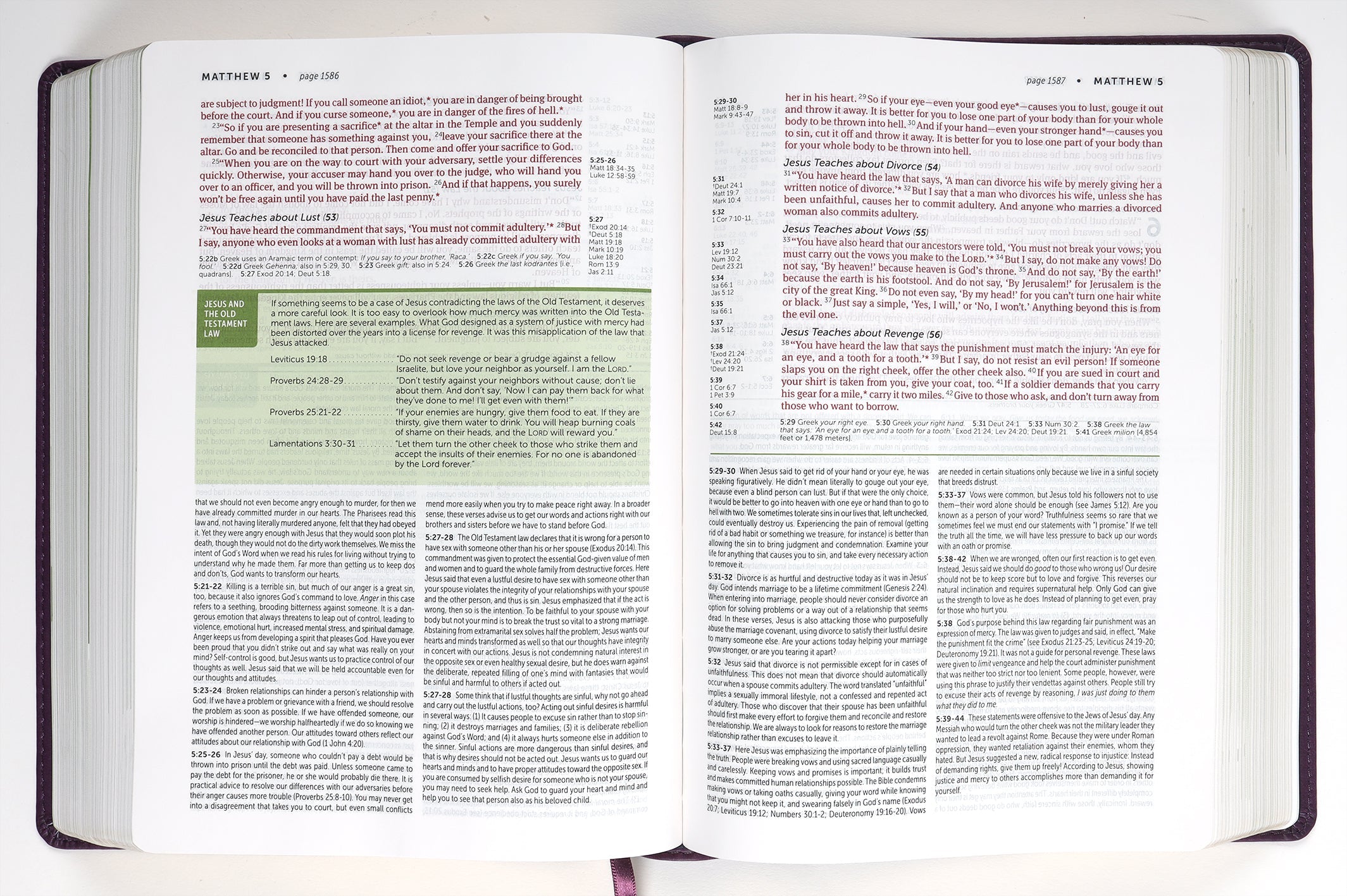 NLT Life Application Study Bible, Purple Red Letter Edition, 3rd Edition