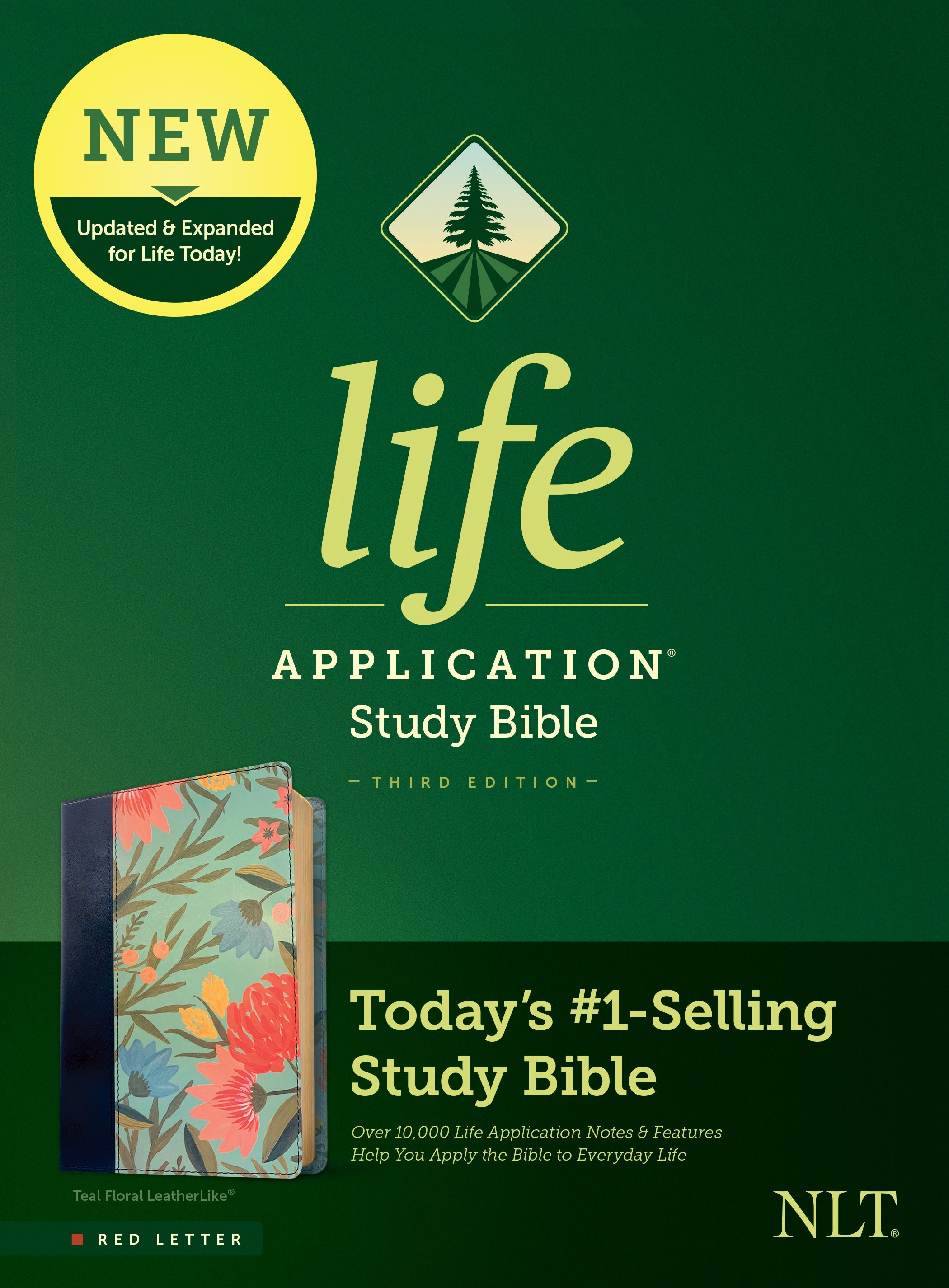 NLT Life Application Study Bible, Red Letter Edition, 3rd Edition, from a bird's eye view