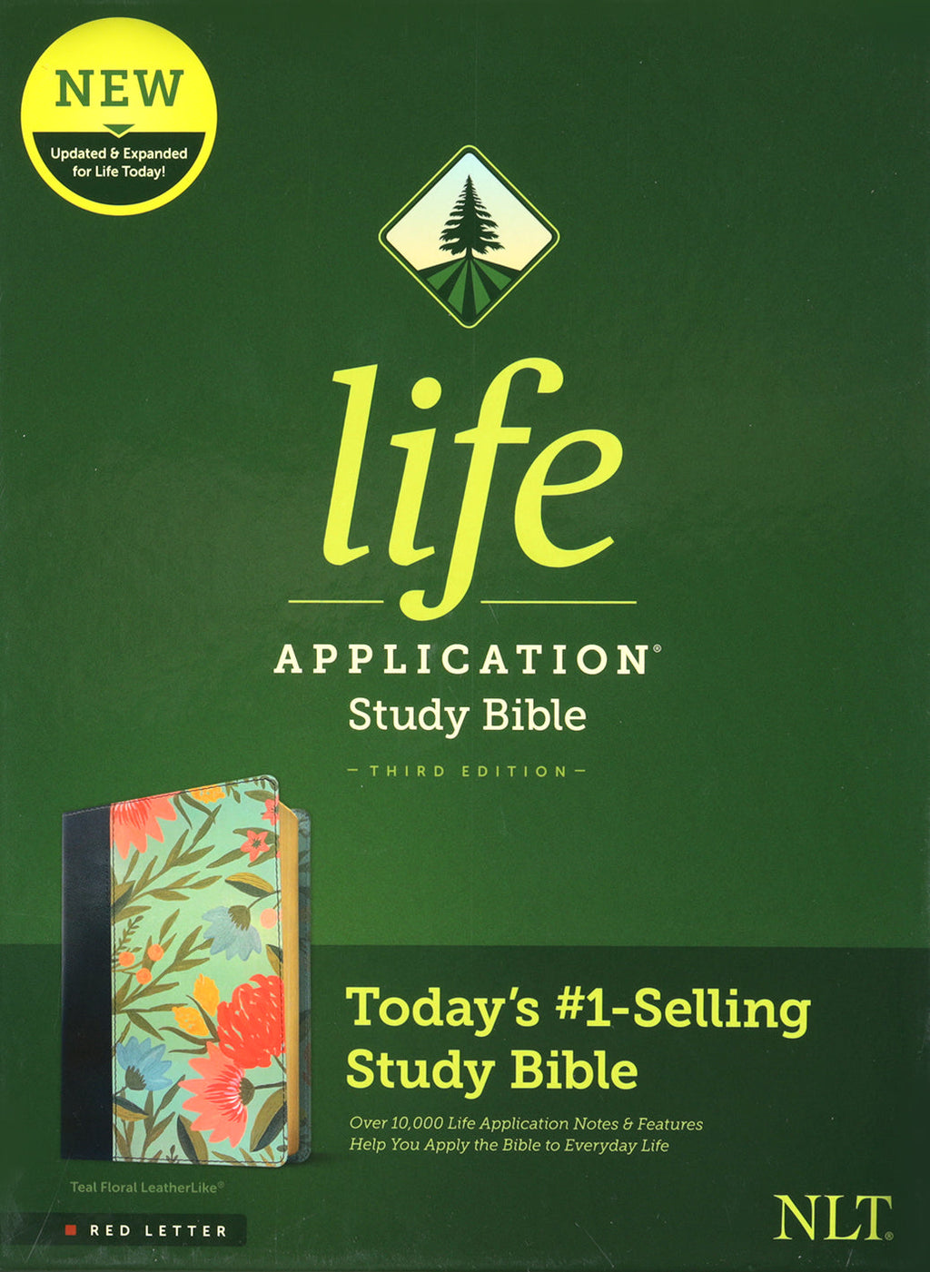 NLT Life Application Study Bible, Red Letter Edition, 3rd Edition, open book on a desk