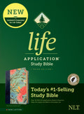 NLT Life Application Study Bible - Teal Floral Indexed, Red Letter Edition Bible Study Guide