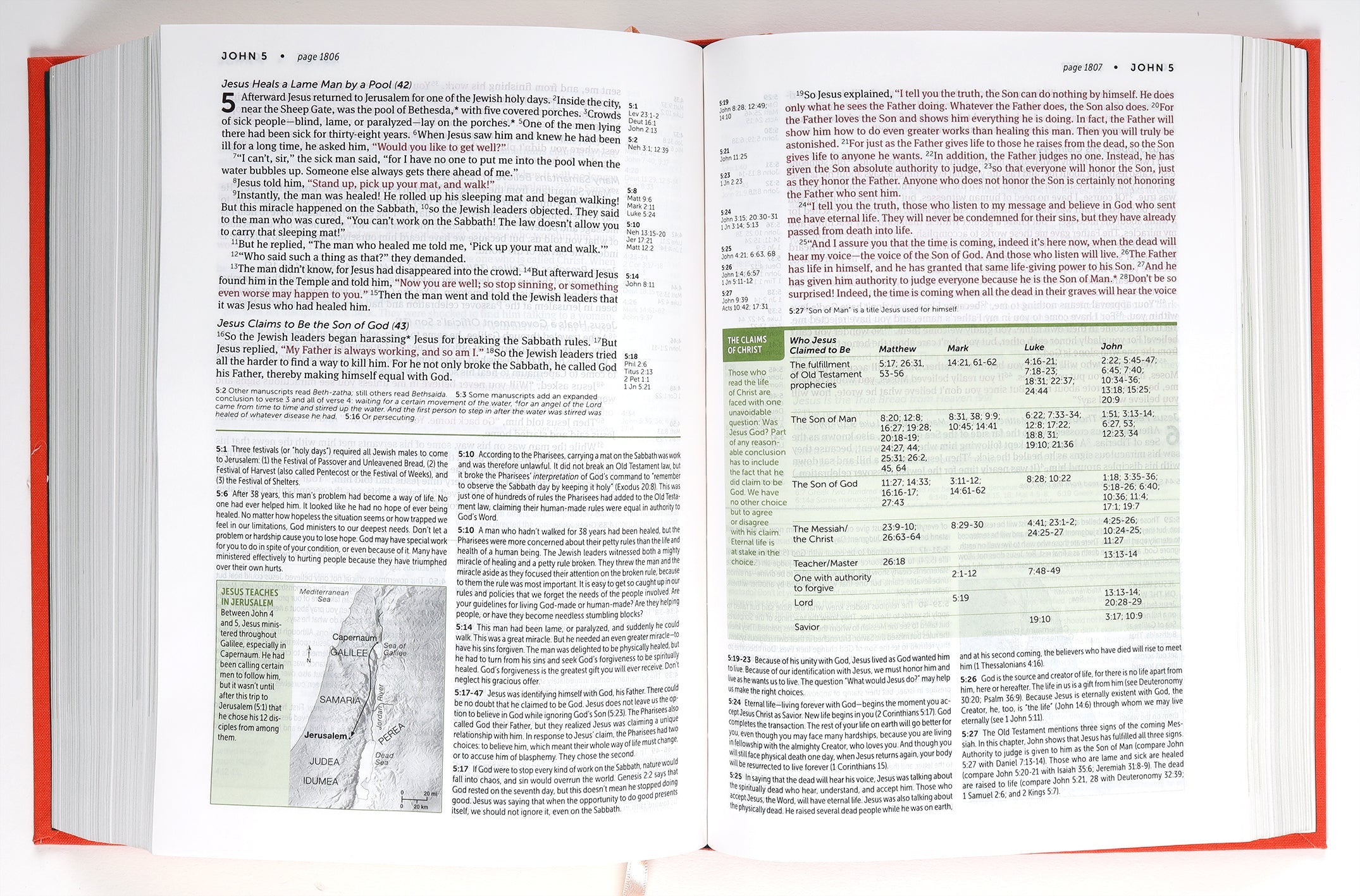 NLT Life Application Study Bible, 3rd Edition, Christian Bible, Coral, Red Letter Study