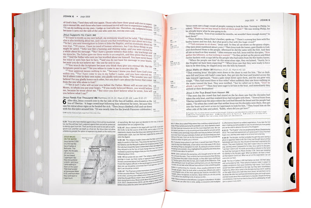 NLT Life Application Study Bible Coral Indexed (Red Letter Edition) (Red Letter Edition) (3rd Edition)