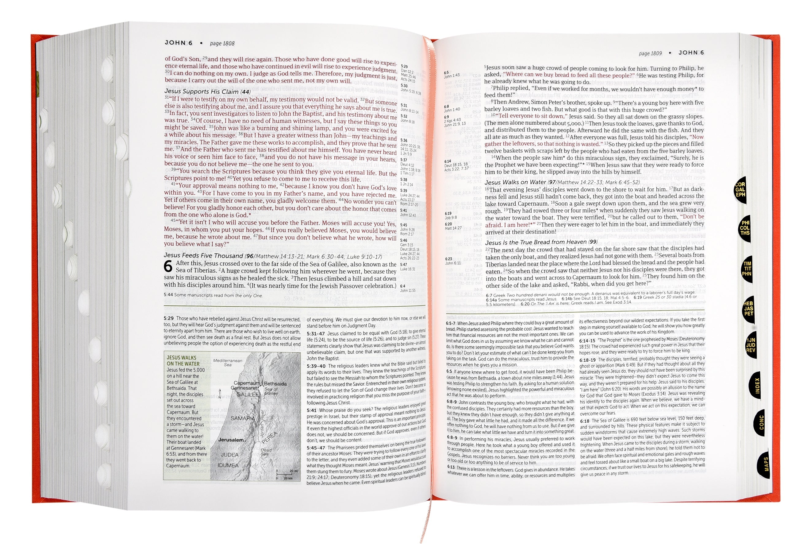 NLT Life Application Study Bible Coral Indexed (Red Letter Edition) (Red Letter Edition) (3rd Edition)