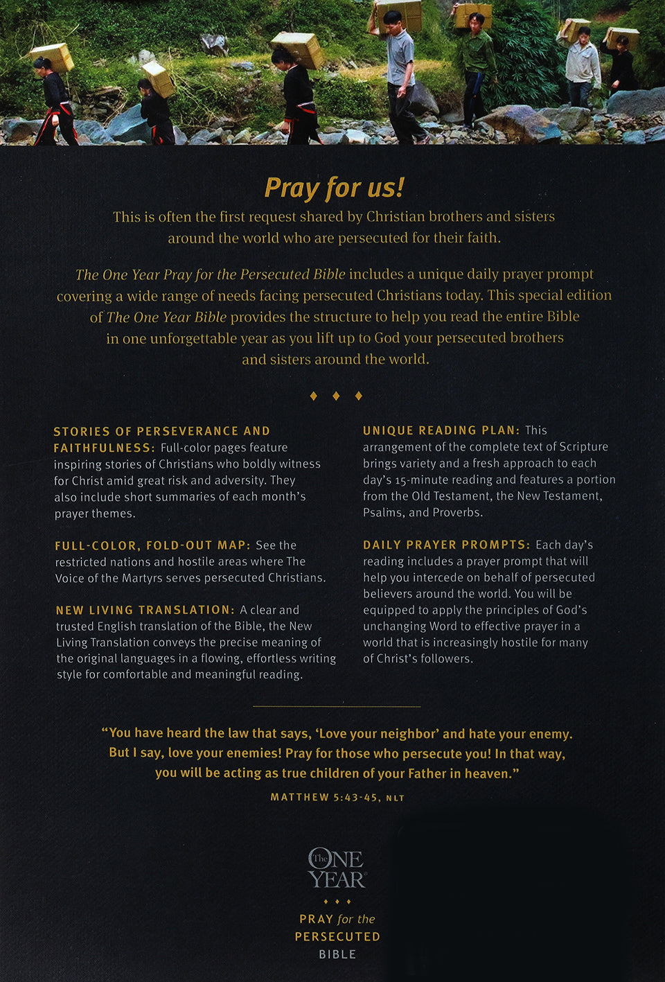 The NLT One Year Devotional Bible and Voice of the Martyrs collaboration