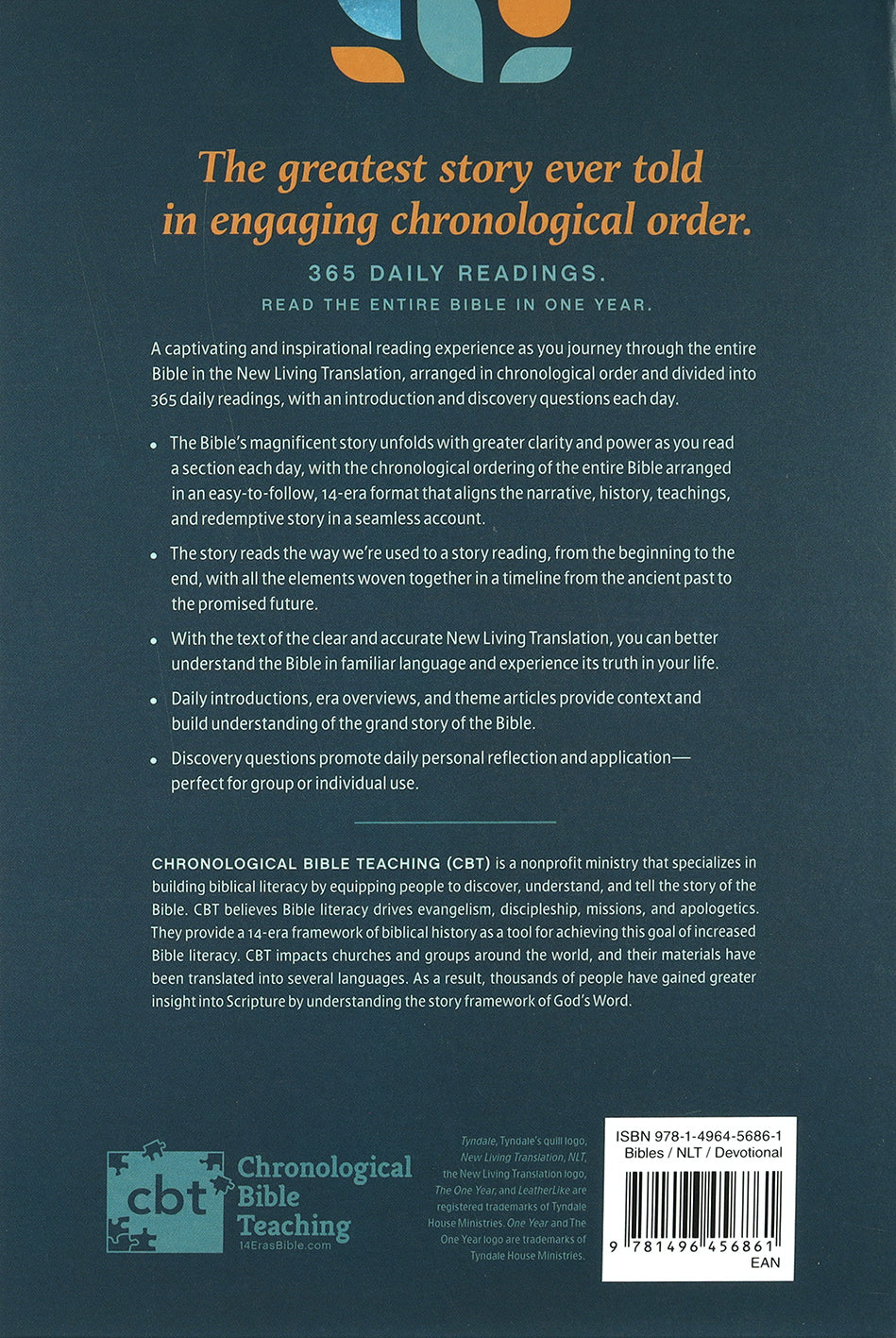 Inside pages of the NLT One Year Chronological Study Bible