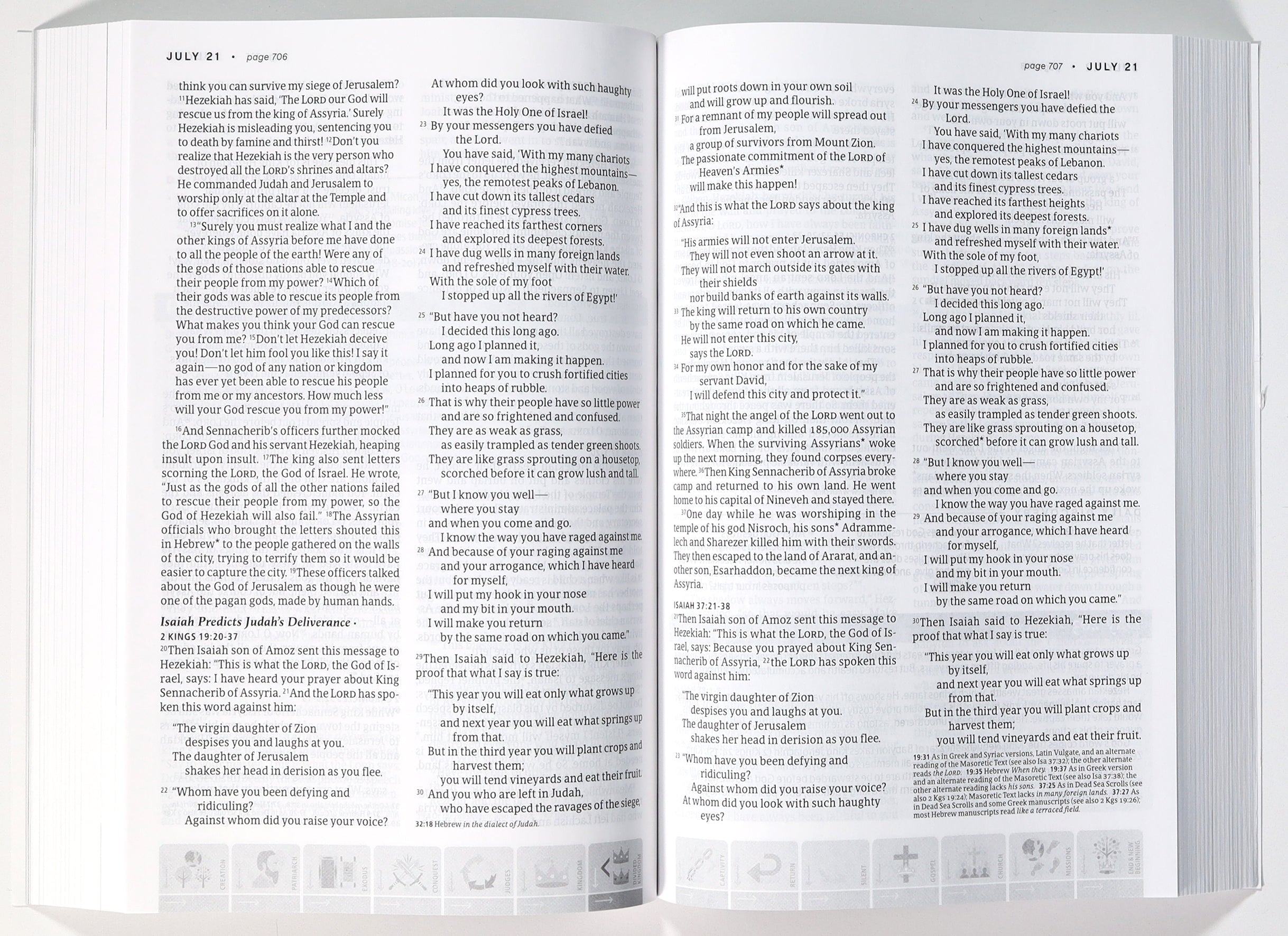 Back cover of the NLT One Year Chronological Study Bible