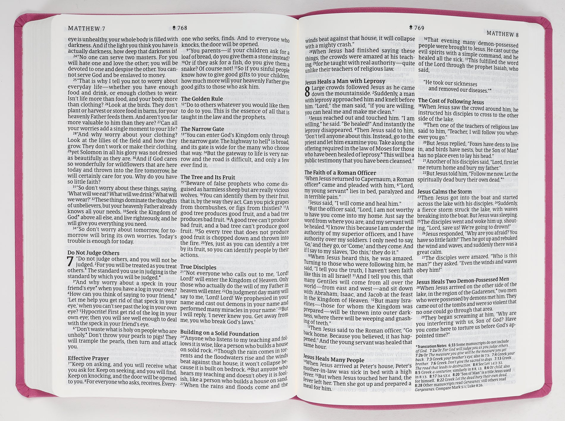 Back cover or details of Garden Pink Large Print NLT Bible with Filament Enabled Edition