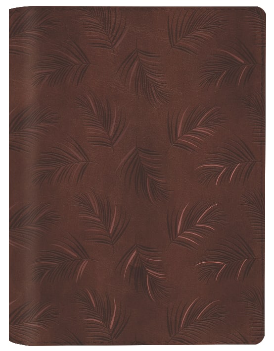 NLT Wide Margin Bible with dark brown leather binding and filament enabled notes