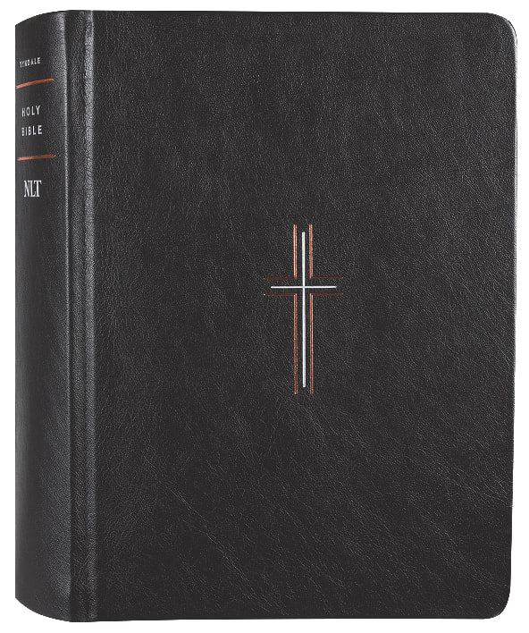 Close-up of NLT Wide Margin Bible for Note Taking and Prayer Journaling