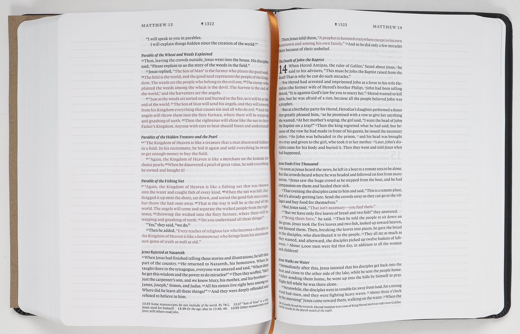 NLT Wide Margin Bible with red letter cross references and filament enabled edition