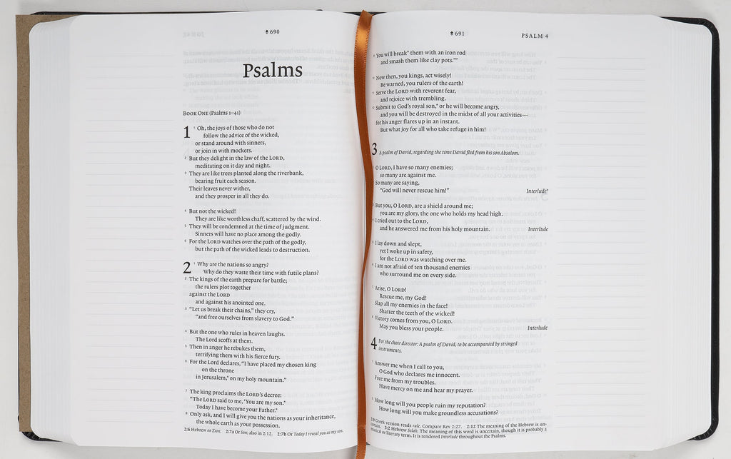 NLT Wide Margin Bible with red letter cross references and filament enabled edition