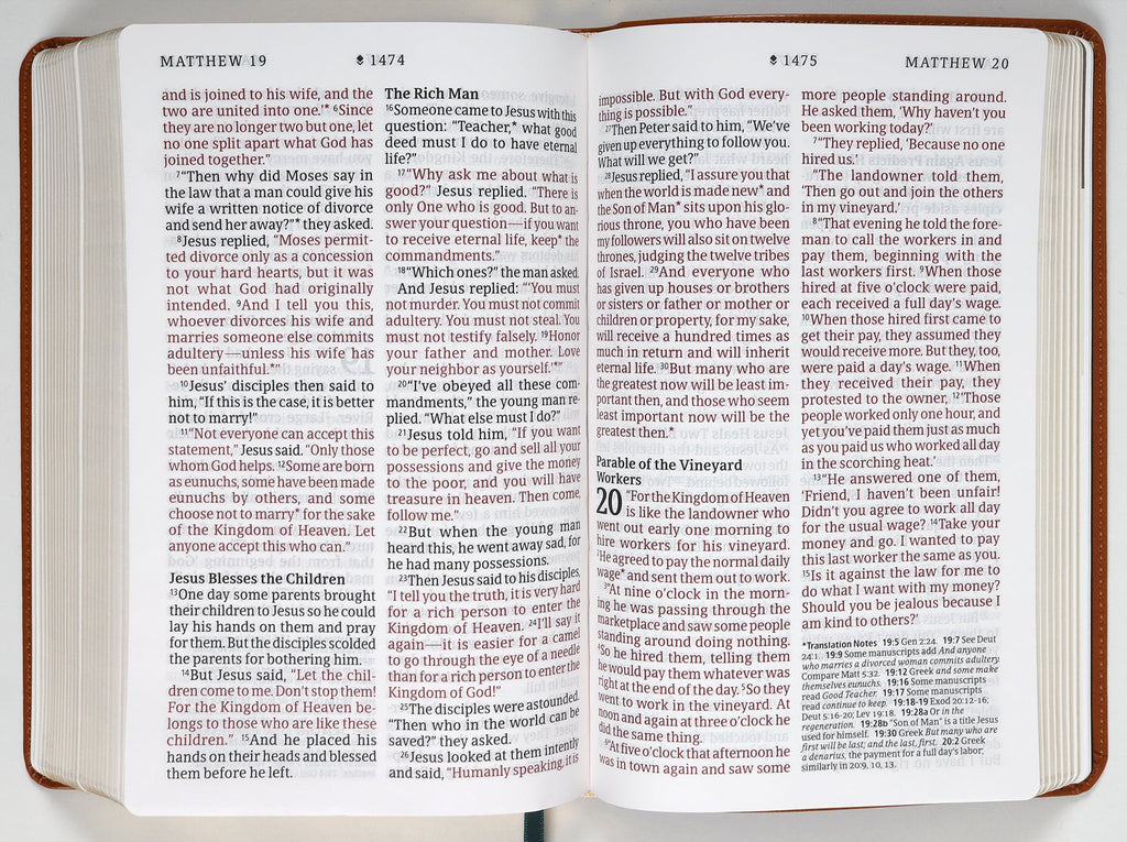 Personal Size Giant Print Bible in the New Living Translation with Filament Enabled