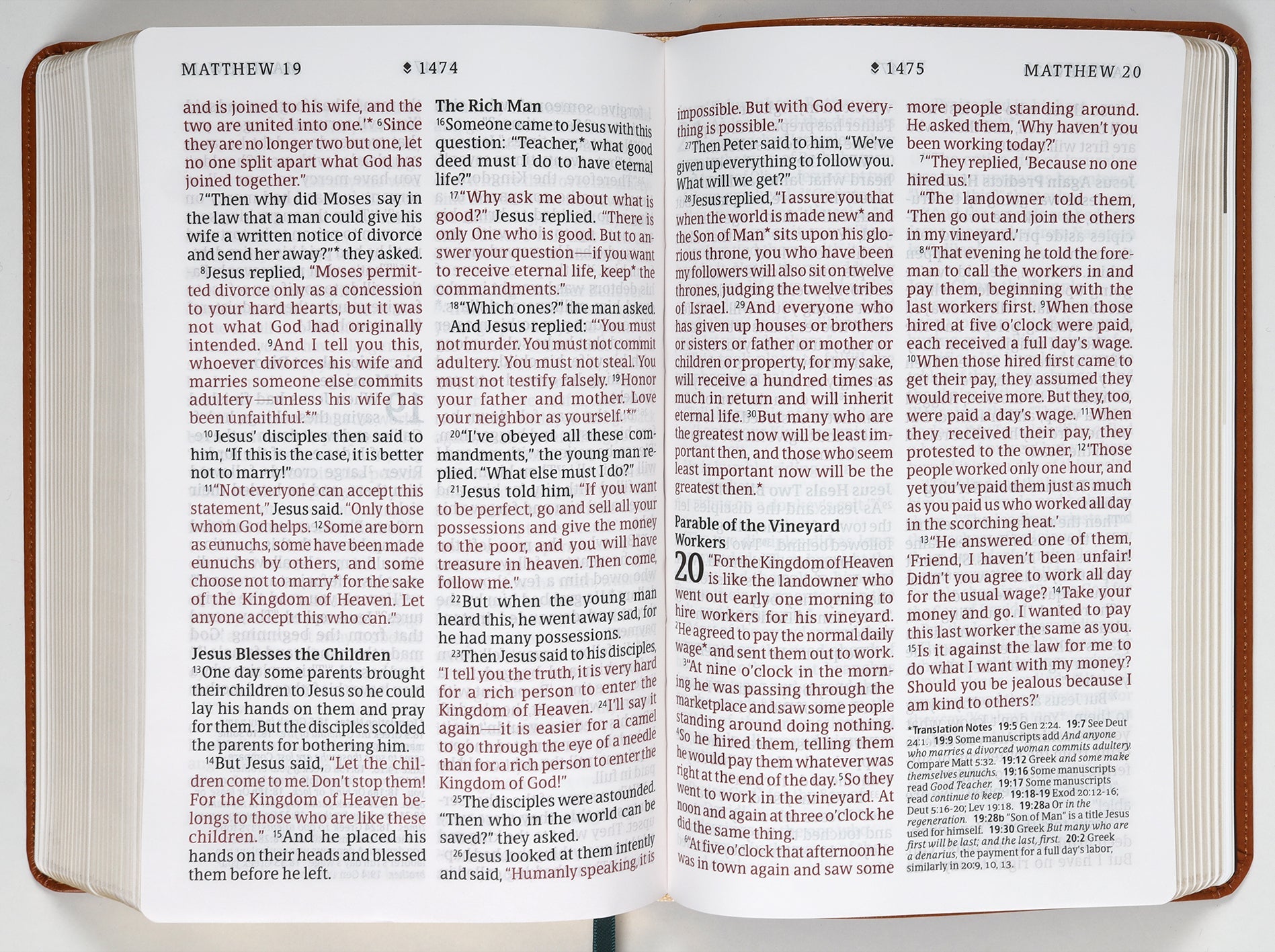 Personal Size Giant Print Bible in the New Living Translation with Filament Enabled