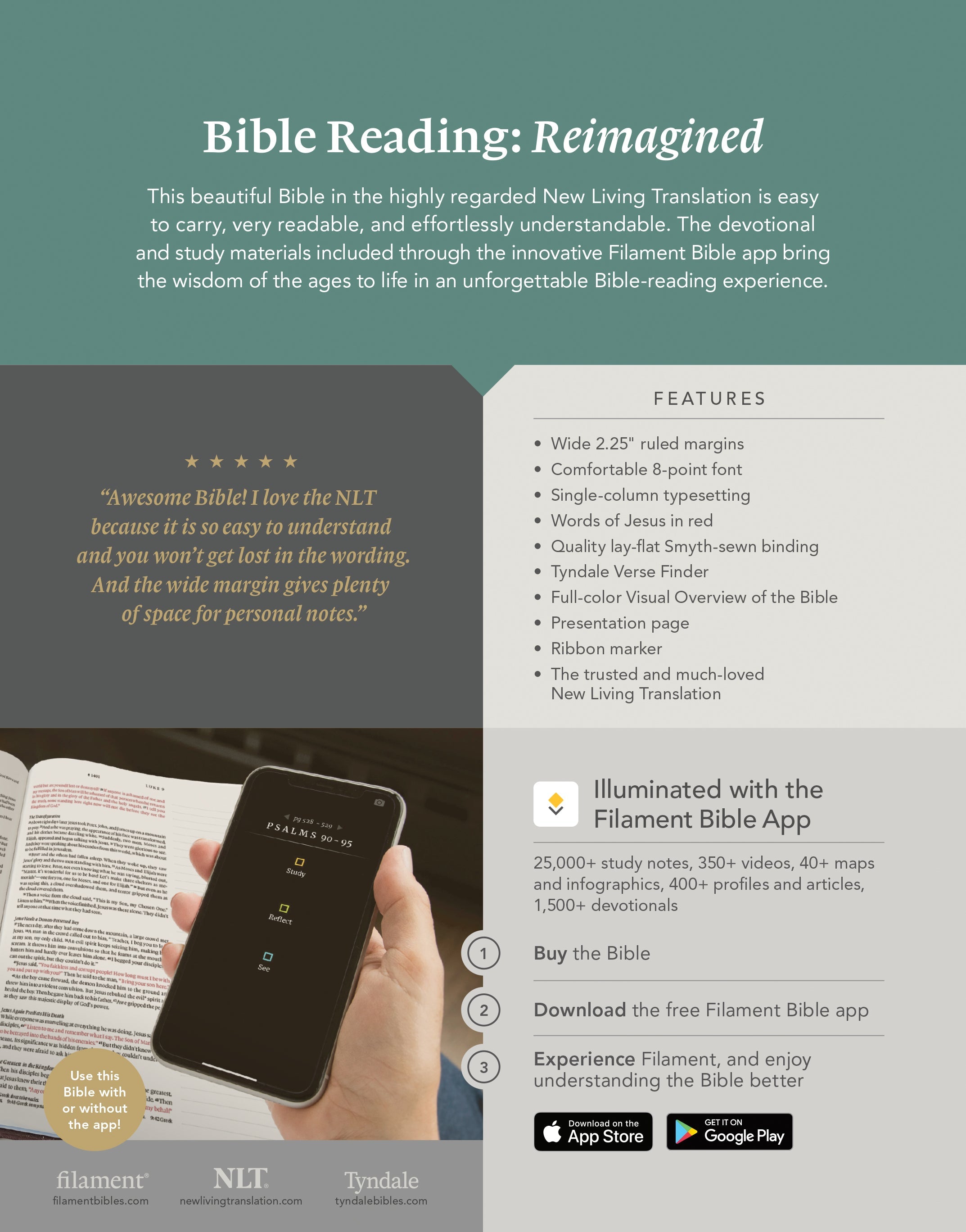 NLT Wide Margin Bible Filament Enabled Edition Autumn Leaves Dayspring Signature Collection (Red Letter Edition) (Dayspring Signature Collection)
