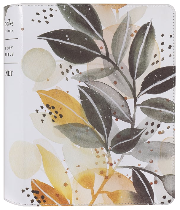 NLT Devotional Journaling Bible with Autumn Leaves Design and Red Letter Edition by Dayspring Signature Co.