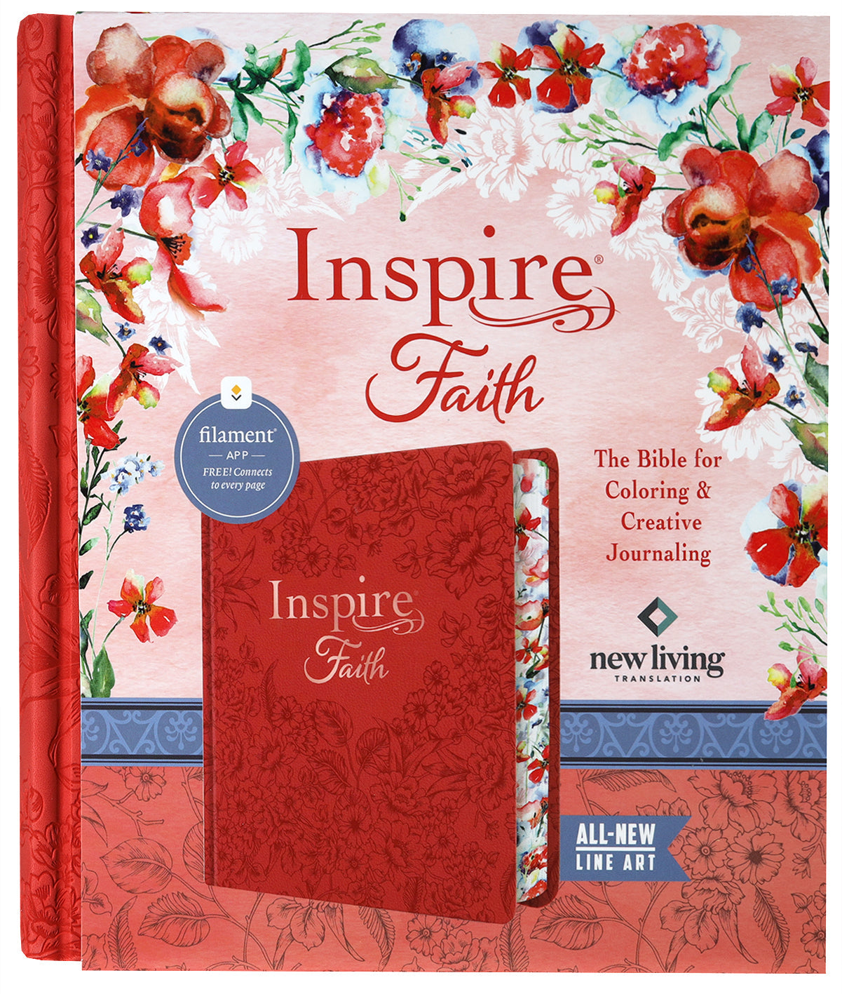 Beautifully Designed NLT Inspire Faith Bible with Journaling Space