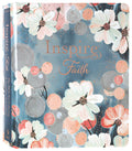 Inspire Faith Bible watercolor garden devotional journal with a beautiful watercolor design.