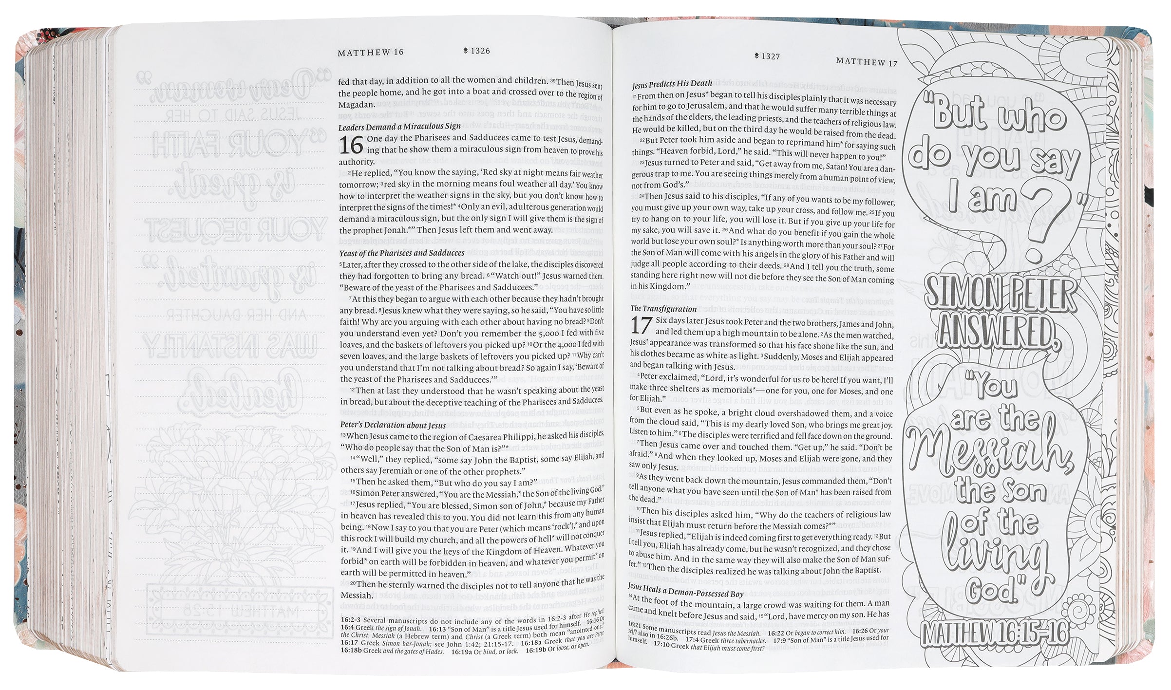 Front view of the Inspire Faith Bible watercolor garden devotional journal with a lovely watercolor watercolor design.