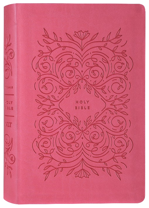NLT Premium Gift Bible Red Letter Edition with Very Berry Pink Vines
