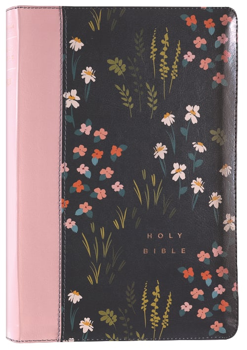 NLT thinline reference Bible with large print and filament enabled technology, navy and pink