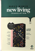 Large print thinline reference Bible with filament enabled technology, navy and pink cover