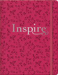 NLT Inspire Bible's Filament Enabled Edition in Black Letter format, featuring beautiful Pink Peony design
