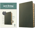 Olive green NLT thinline reference Bible with filament enabled technology and red letter edition