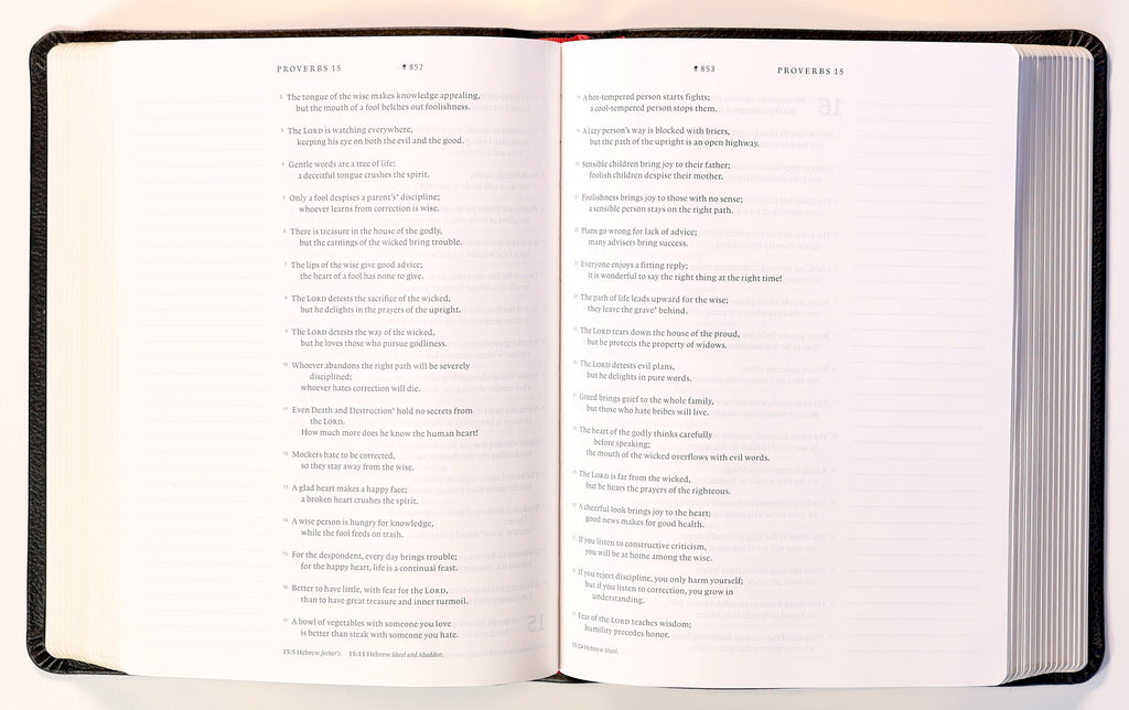 NLT Wide Margin Bible Filament Enabled Edition Black (Red Letter Edition)
