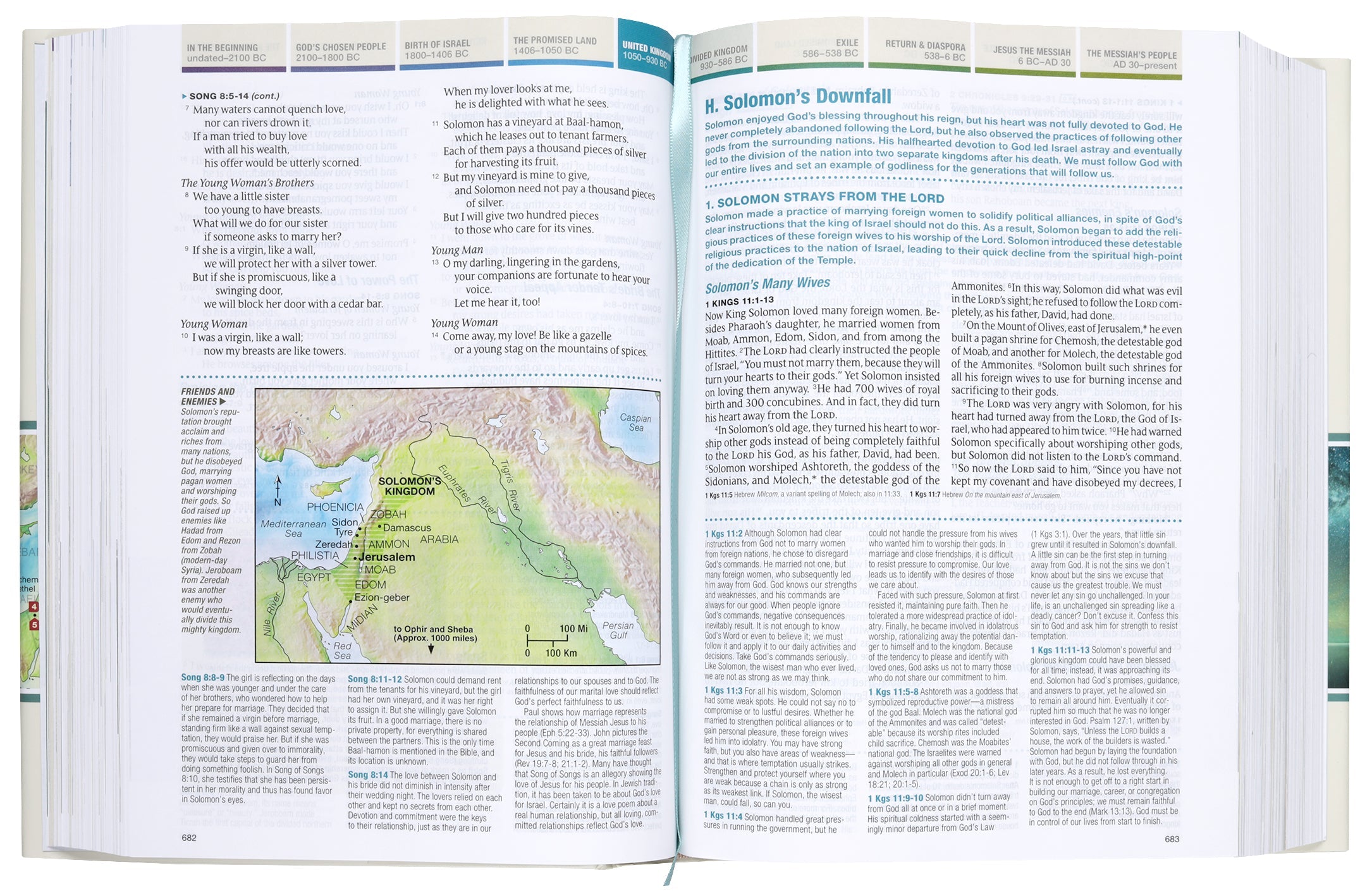 NLT Chronological Life Application Study Bible, 2nd Edition, Slate Blue Leather closed