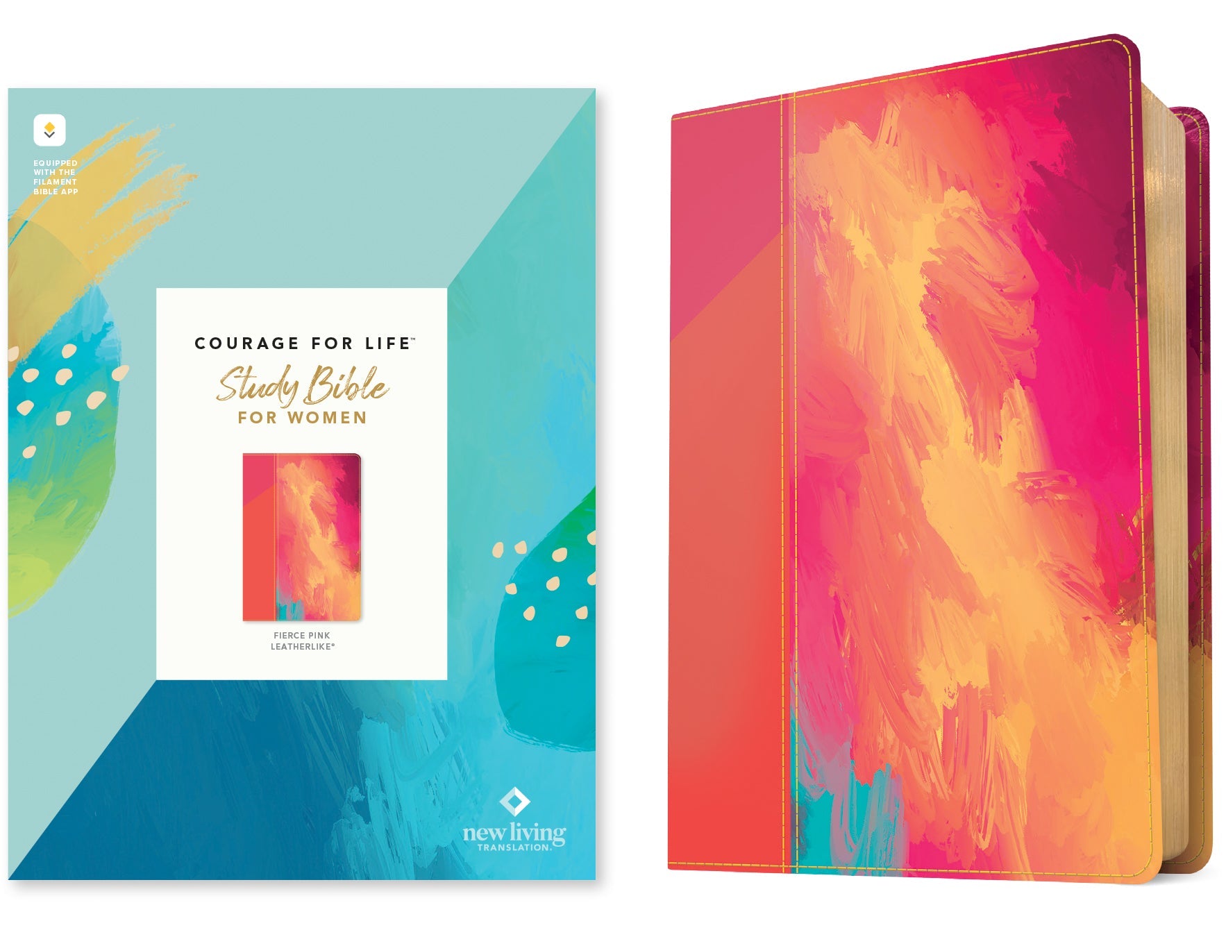 NLT Courage for Life Study Bible for Women in Filament-Enabled Edition, Fierce Pink