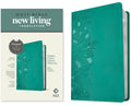 NLT Thinline Center-Column Reference Bible, Filament-Enabled Edition, Peony Rich Teal cover (Red Letter Edition)