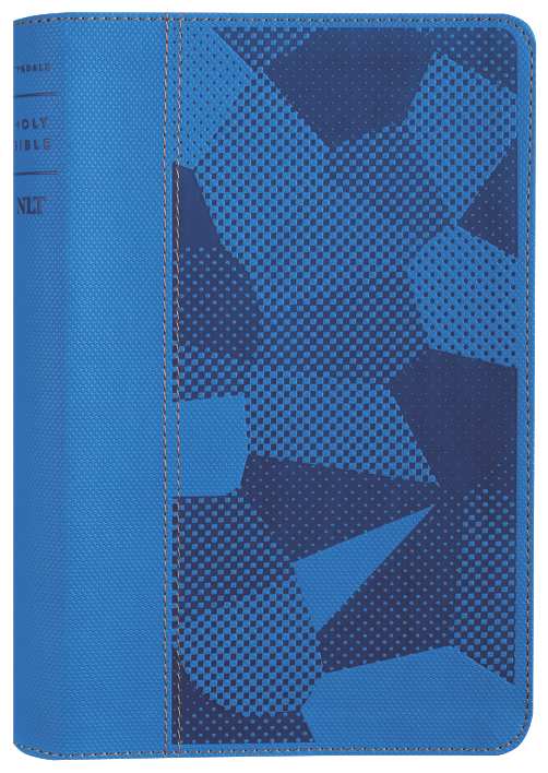 Camo Blue NLT Kids Bible with Red Letter Edition and Thinline Reference features