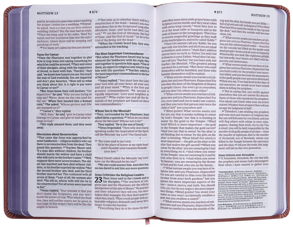 Tropical Flowers Dusty Pink NLT Kids Bible, Thinline Reference Edition