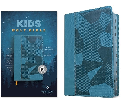 NLT Kids Bible, Thinline Reference Edition, Camo Blue, Indexed (Red Letter Edition)