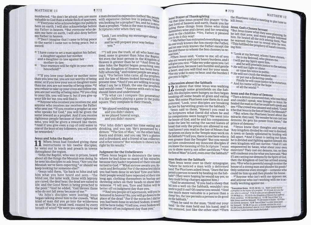 NLT Large Print Premium Value Thinline Bible, Filament-Enabled Edition, Black Cross