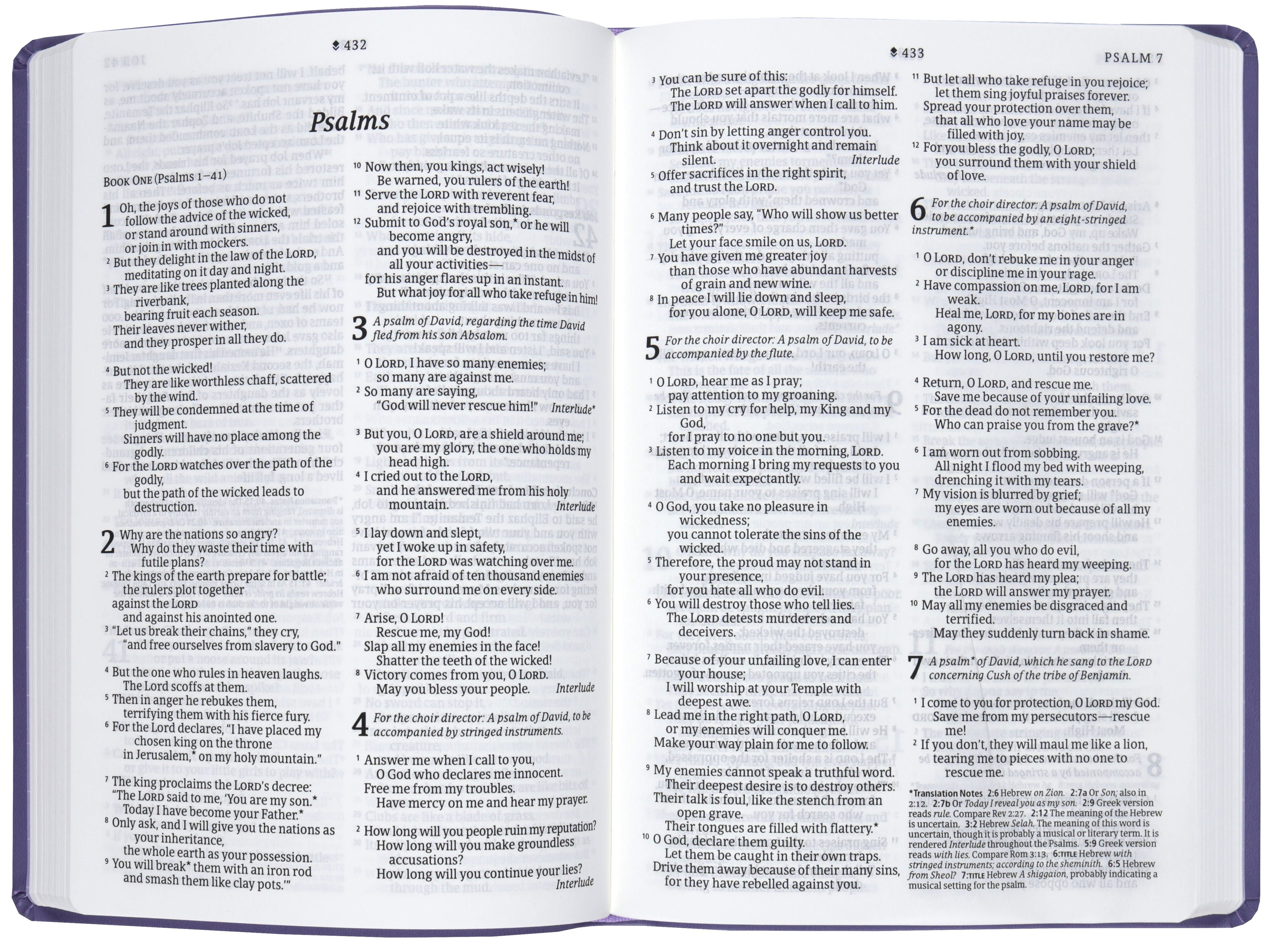 NLT Large Print Premium Value Thinline Bible, Filament-Enabled Edition, Lavender Song