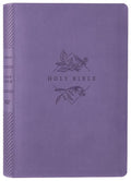 Large print premium value thinline Bible with lavender song design