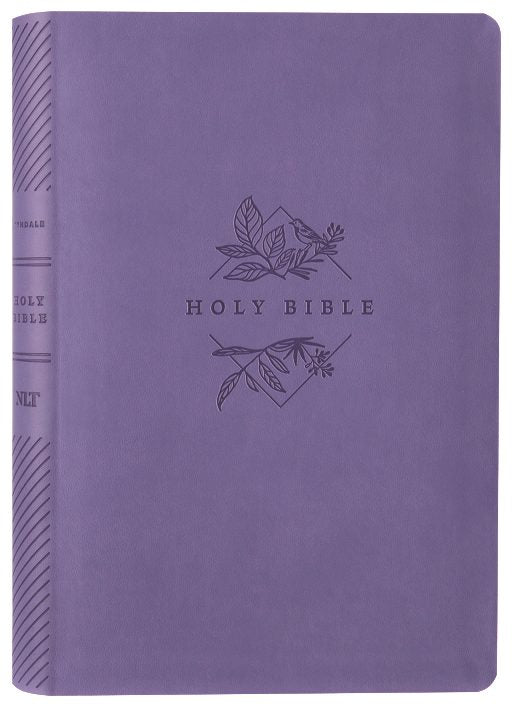 Large print premium value thinline Bible with lavender song design