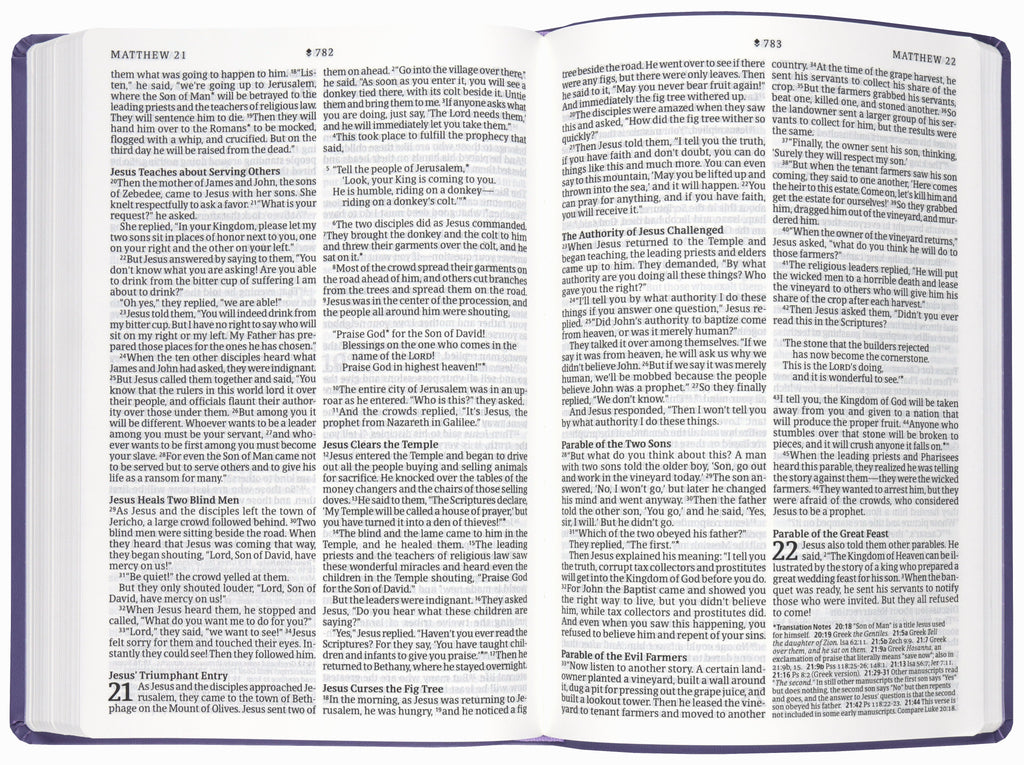 NLT Large Print Premium Value Thinline Bible, Filament-Enabled Edition, Lavender Song